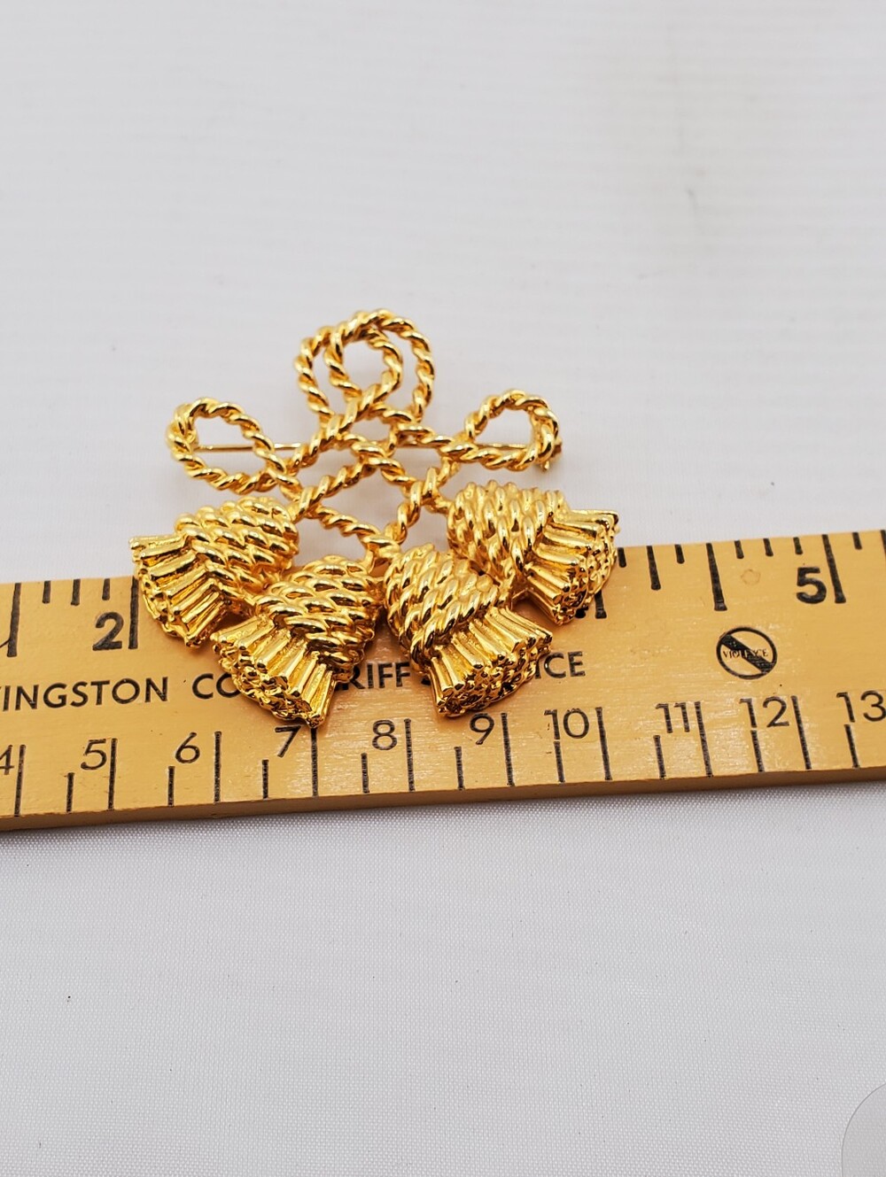 Scottish Thistle Braided Rope Brooch - Picture 3 of 4